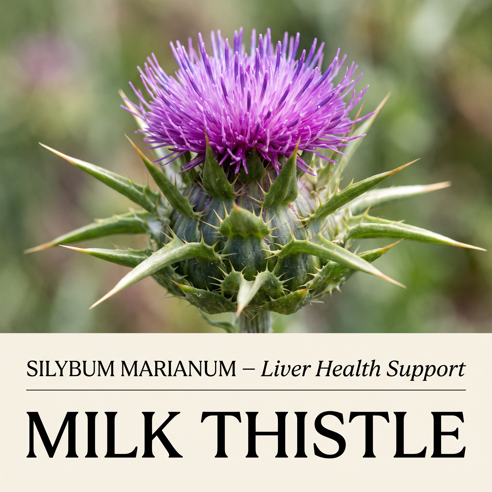 Milk thistle flower macro